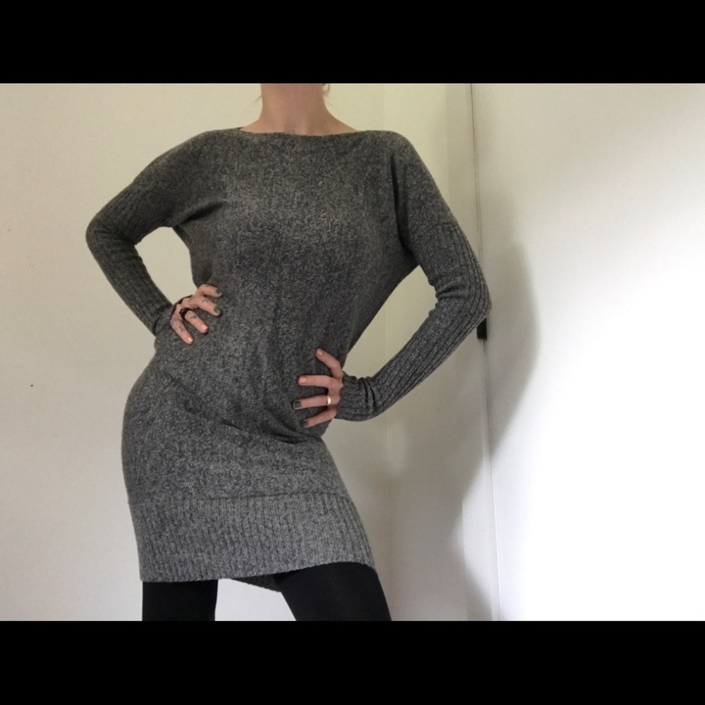 Moda International Charcoal Grey Sweater Dress - Picture 5 of 14